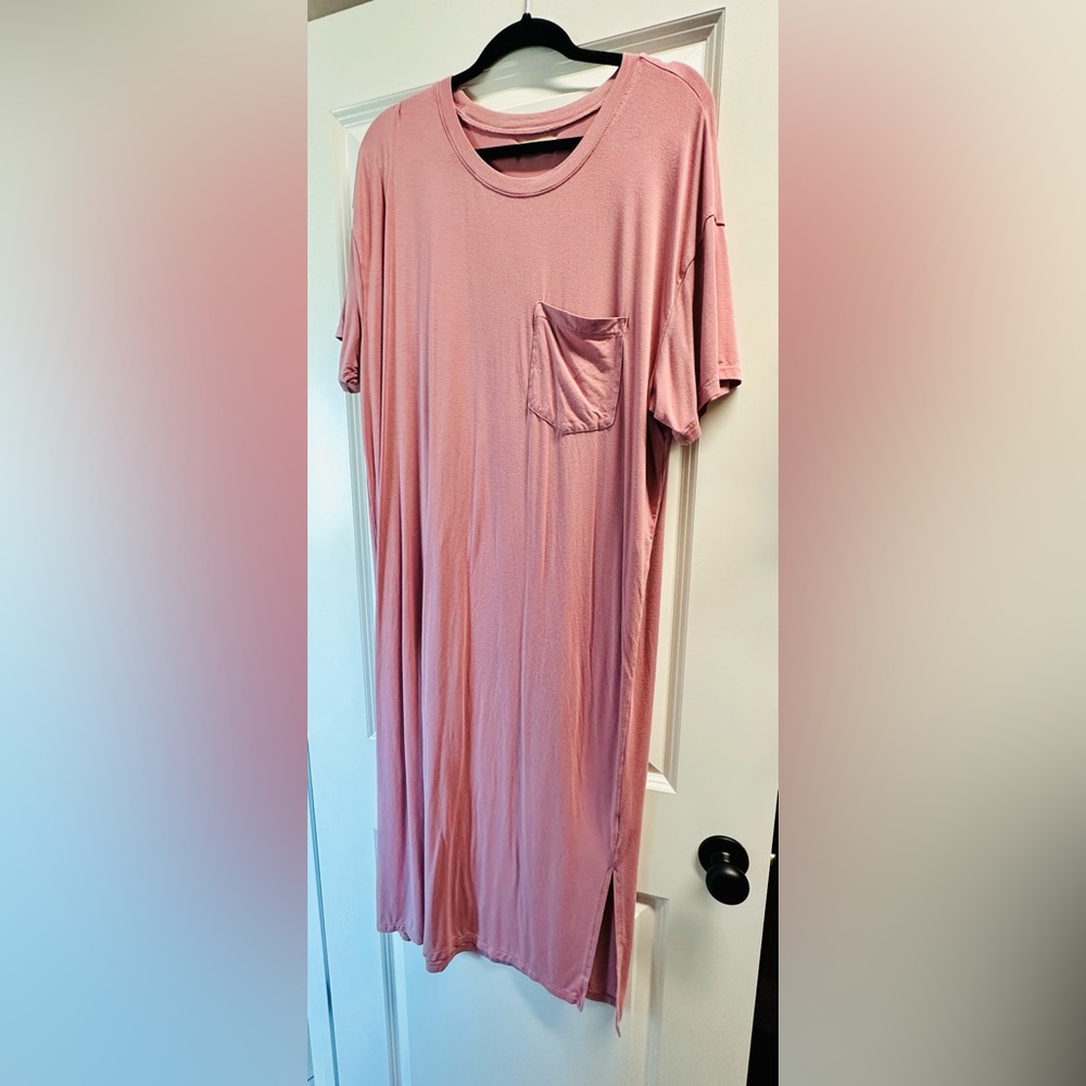 Maxi T Shirt Dress with Slits on the sides
